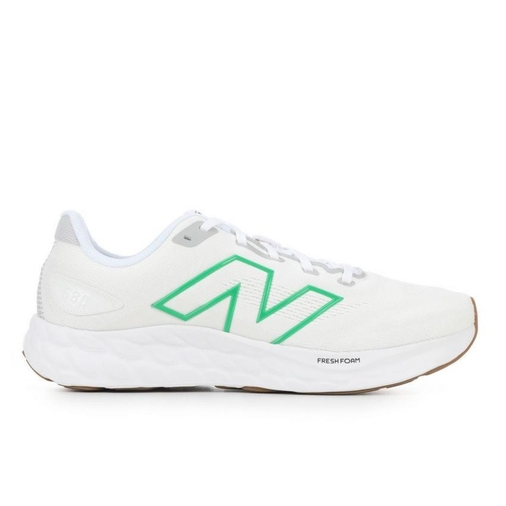 New Balance 680v8 Men's size 9 Womens 10.5 White Green Mesh Running Shoes New